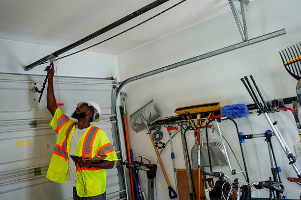 Professional Garage Door Panel Replacement technician working in Oldham County County, TX